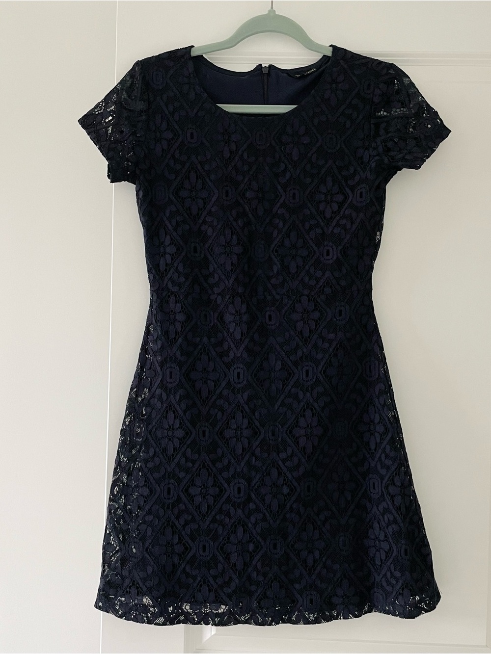 Zara Navy Lace Mini Dress